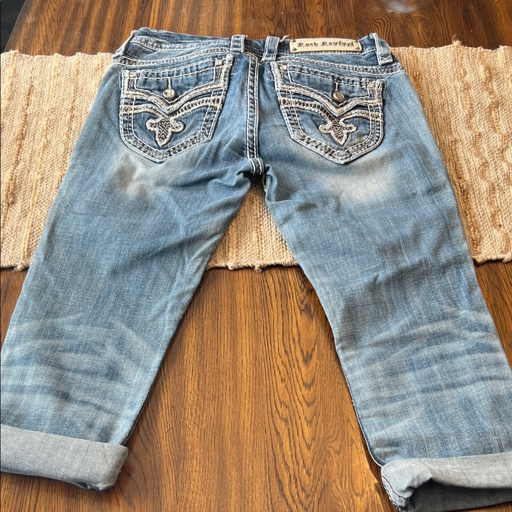 Rock Revival Women's Faded Blue Ankle Jeans - Picture 2 of 2